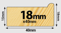 Premium Stretcher Bars <br/>(18mm x 40mm)