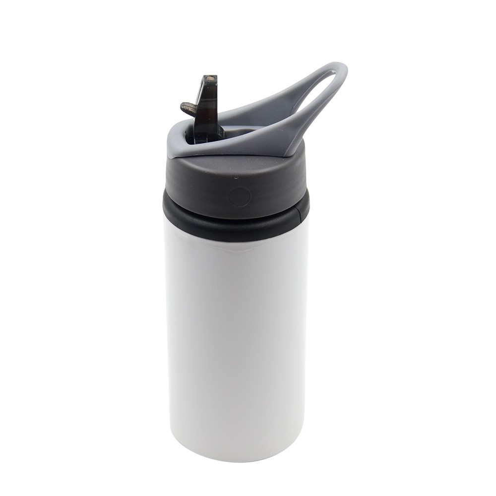  Stainless Steel Bottle with Straw 650ml White