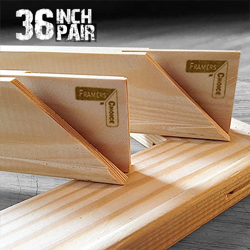 36" Premium EU Pine 18mm Stretcher Bars - Pair