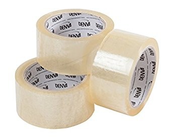 3 Inch Wide Clear Packing Tape x 66m roll - 12 Rolls