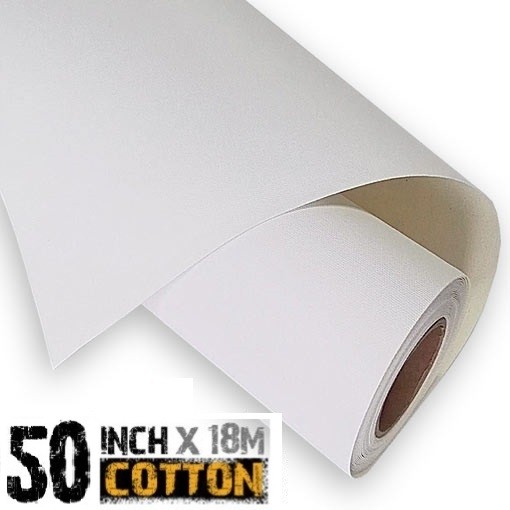 50" Inkjet Matte 100%Cotton Canvas 350Gsm -18m Roll