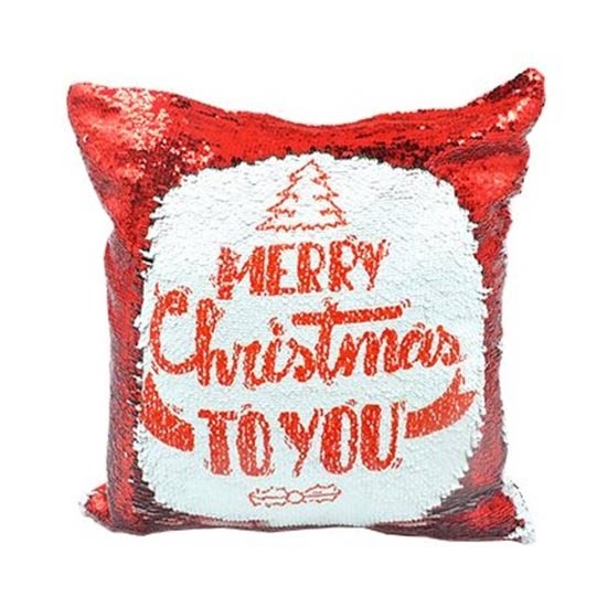 Red Sequin Sublimation Cushion Cover