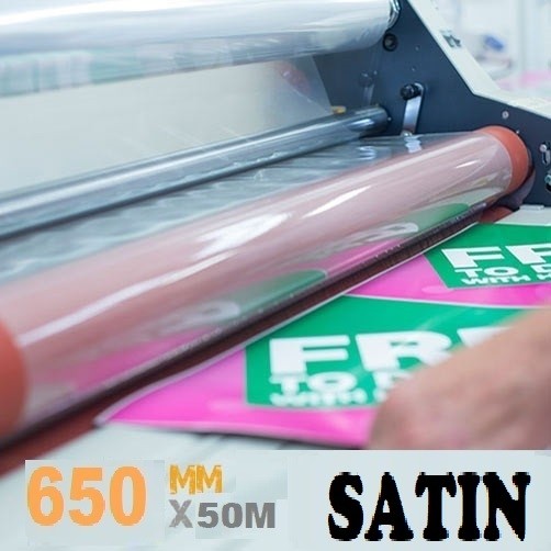 650mm Satin Lamination Film 100mic - 50m