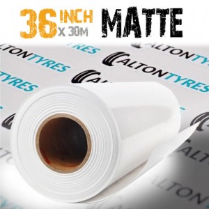 36 inch Printable Matte Self Adhesive Vinyl - Grey Back