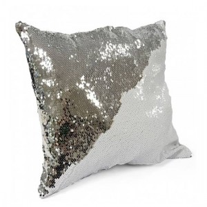 Silver Sequin Cushion cover 40 x 40 cm