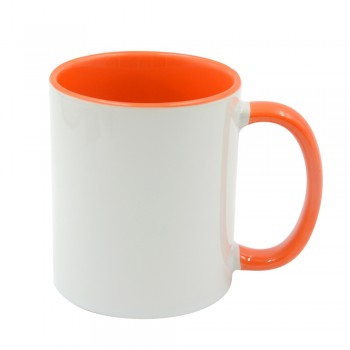 11oz Inner and Handle mug Orange 01