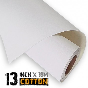 13 inch Inkjet 100% Cotton Canvas Roll 18m - 340gsm