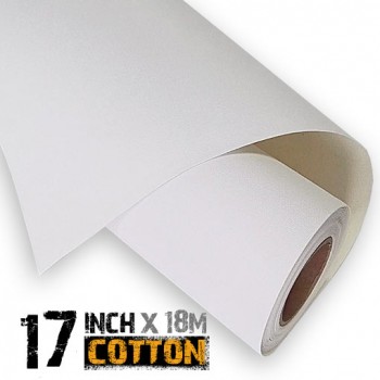 17 inch Inkjet 100% Cotton Canvas Roll 18m - 340gsm