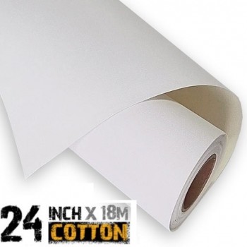 24" Inkjet Matte 100%Cotton Canvas 350Gsm -18m Roll