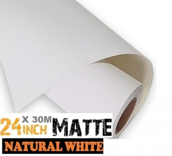 24'' Natural White Art Paper Matte 210gsm-30m