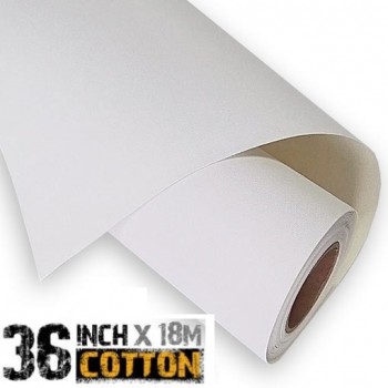 36" Inkjet Matte 100%Cotton Canvas 350Gsm -18m Roll