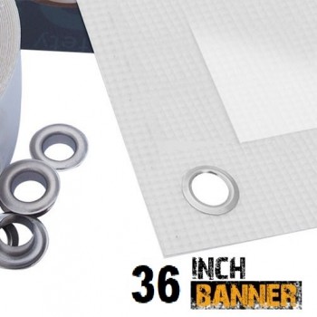36'' Polyester Roll Up Banner 180mic- Grey back 30m