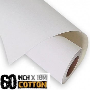 60" Inkjet Matte 100%Cotton Canvas 350Gsm -18m Roll