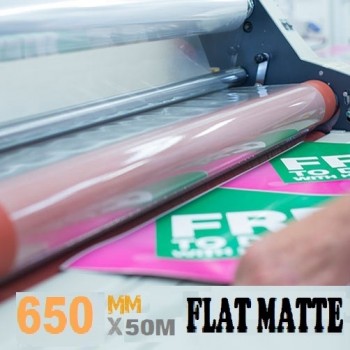 650mm Flat matte lamination film 100mic-50m