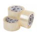 3 Inch Wide Clear Packing Tape x 66m roll - 12 Rolls